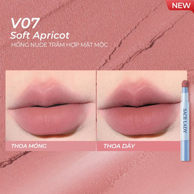 SACE LADY Velvet Matte Lip Cream – V07 - Soft Apricot