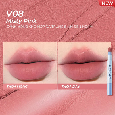 SACE LADY Velvet Matte Lip Cream – V08 - Misty Pink